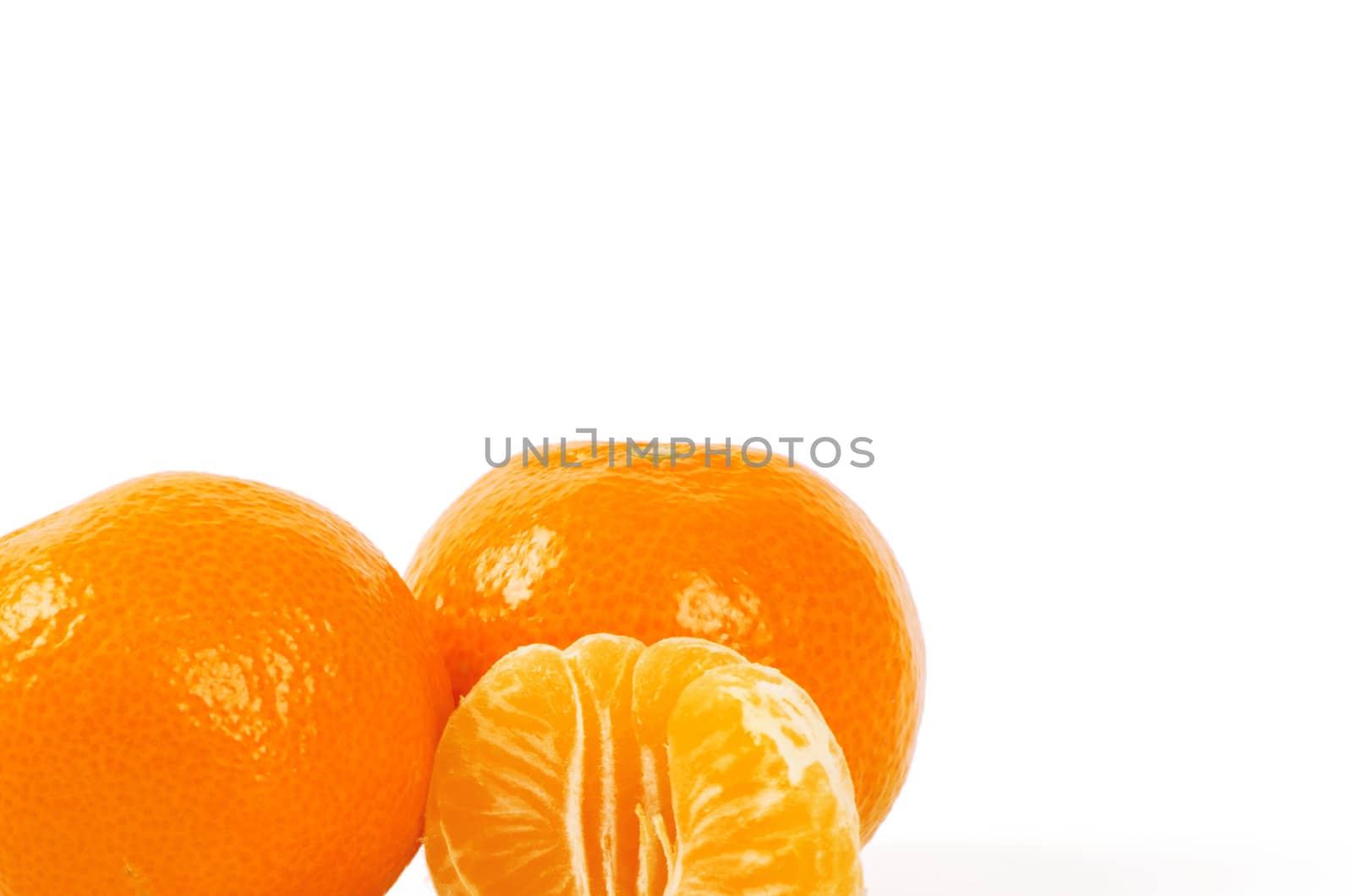 Mandarin isolated on white background