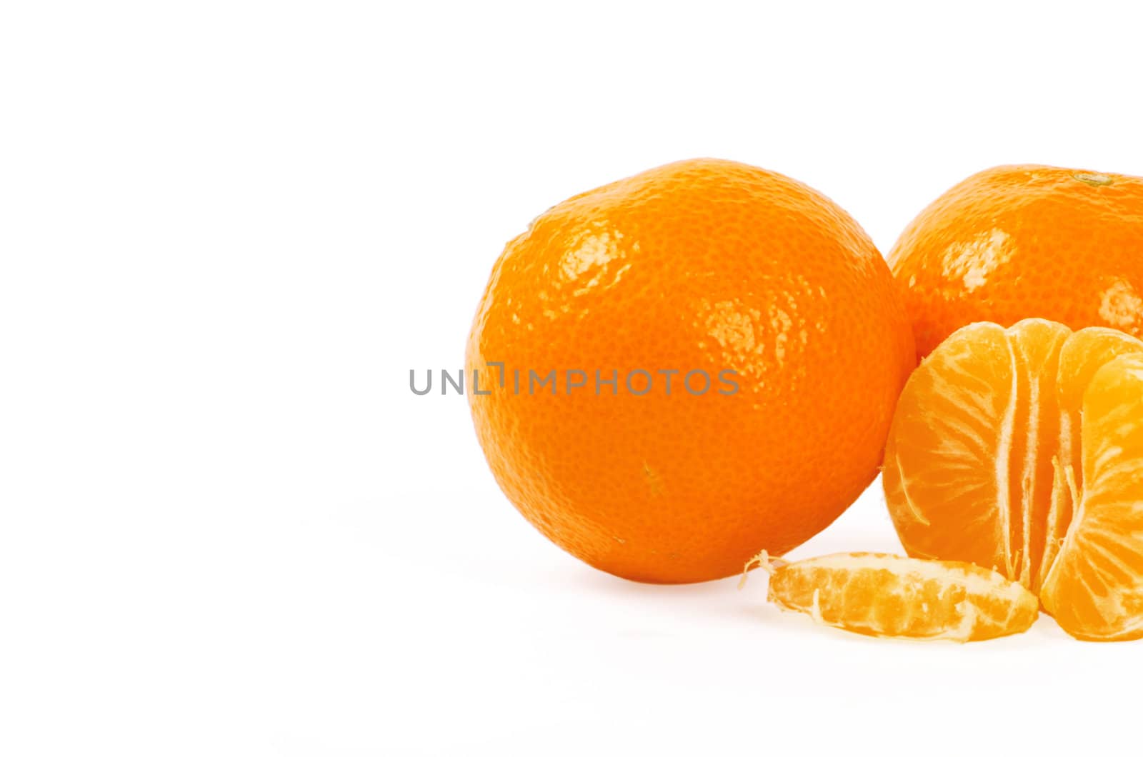 Mandarin isolated on white background