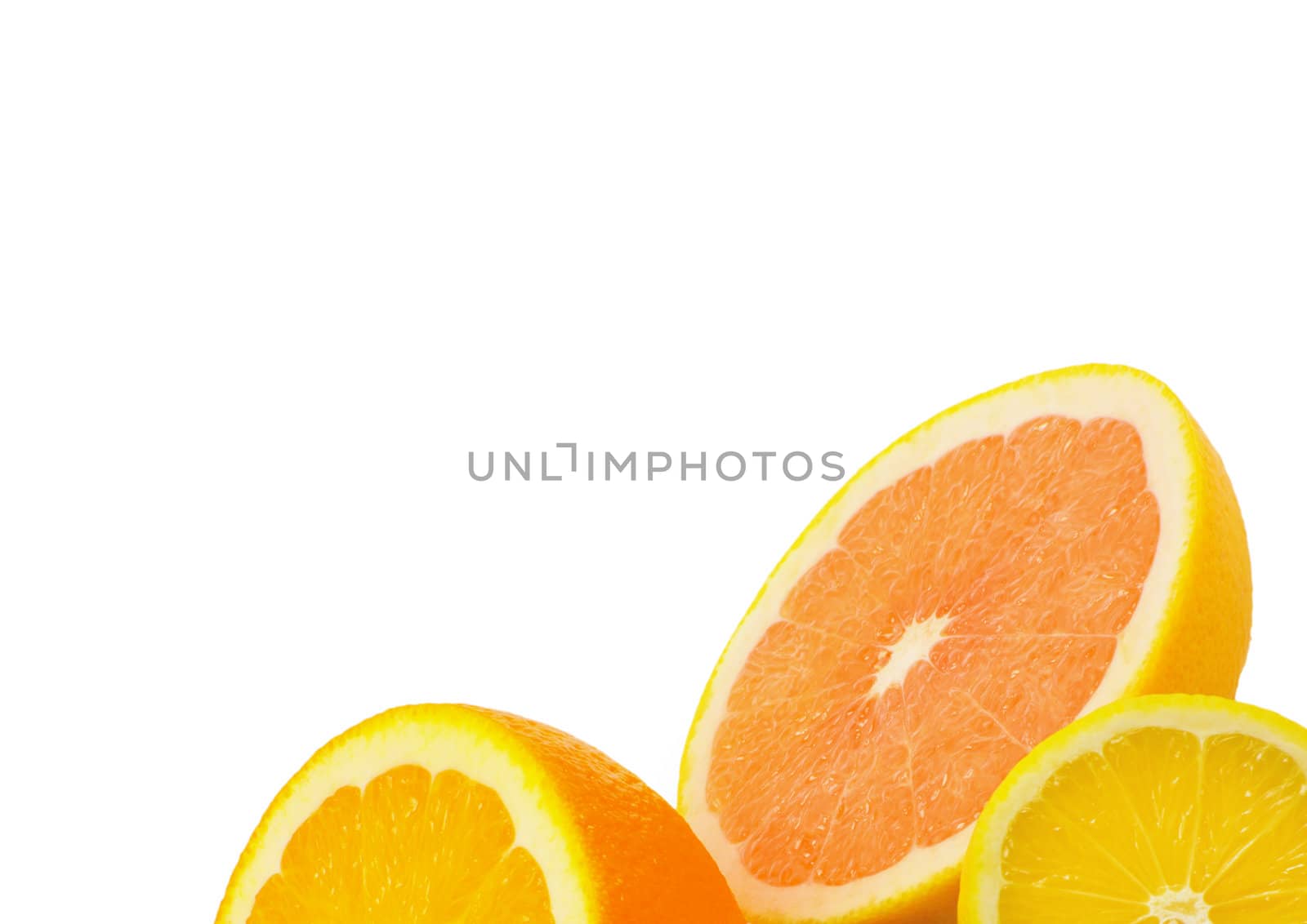 Citrus fresh fruit isolated on a white background