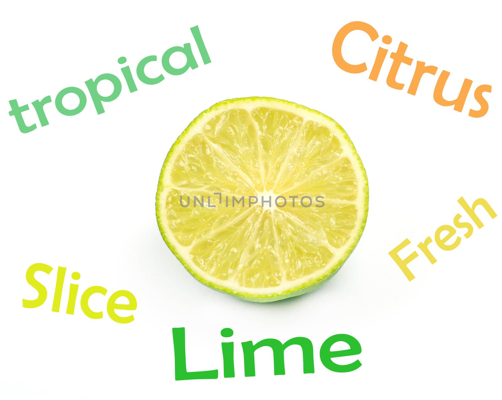 Slice of fresh lime