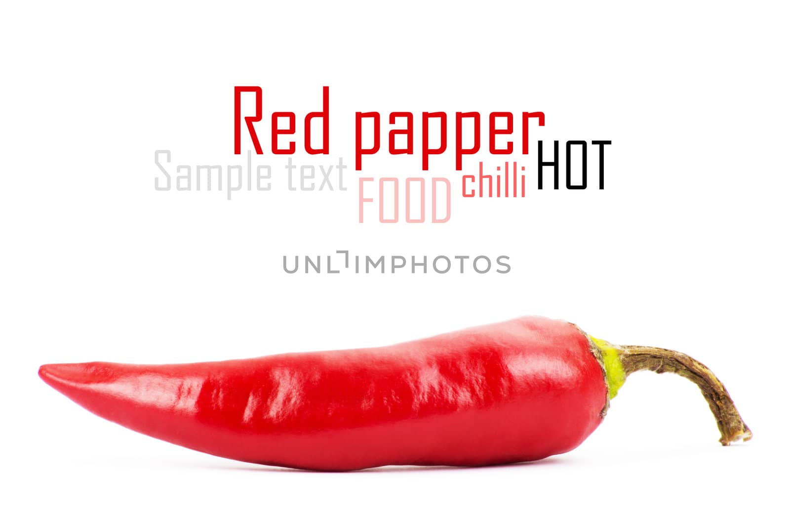red hot chili pepper isolated on a white background