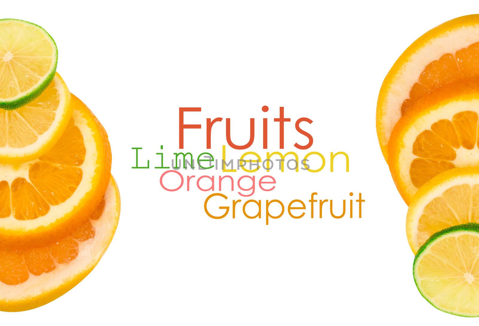 Vitamin C Overload, Stacks of sliced fruit