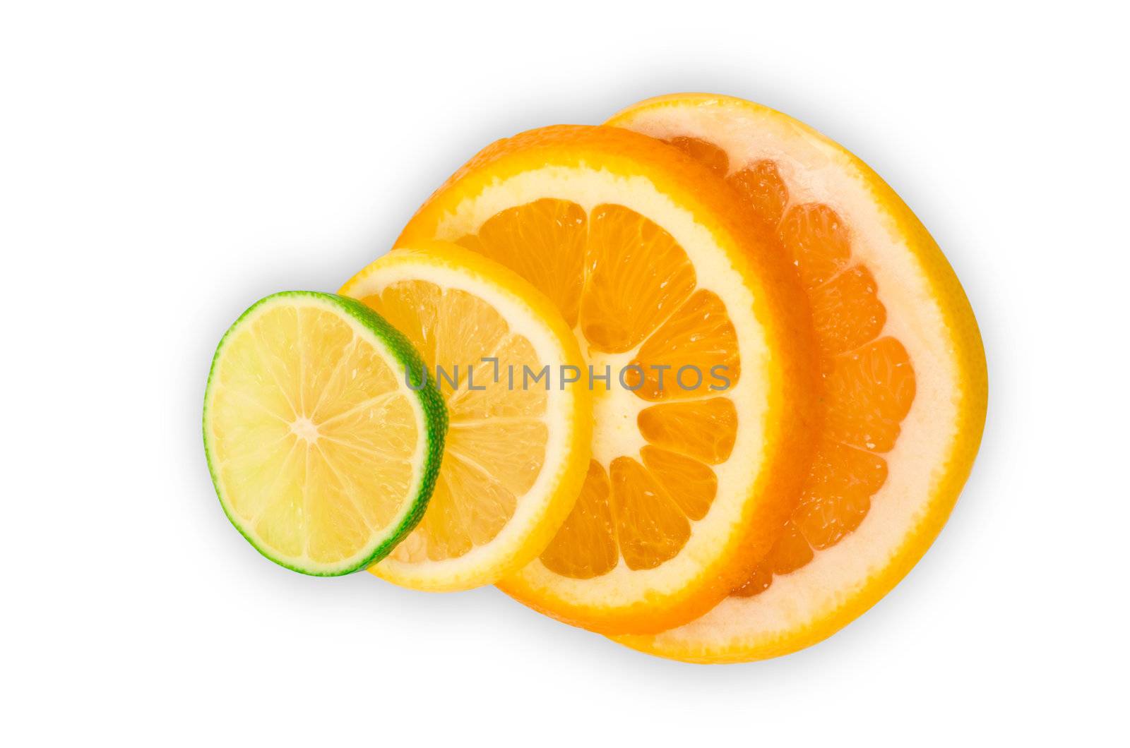 Vitamin C Overload, Stacks of sliced fruit