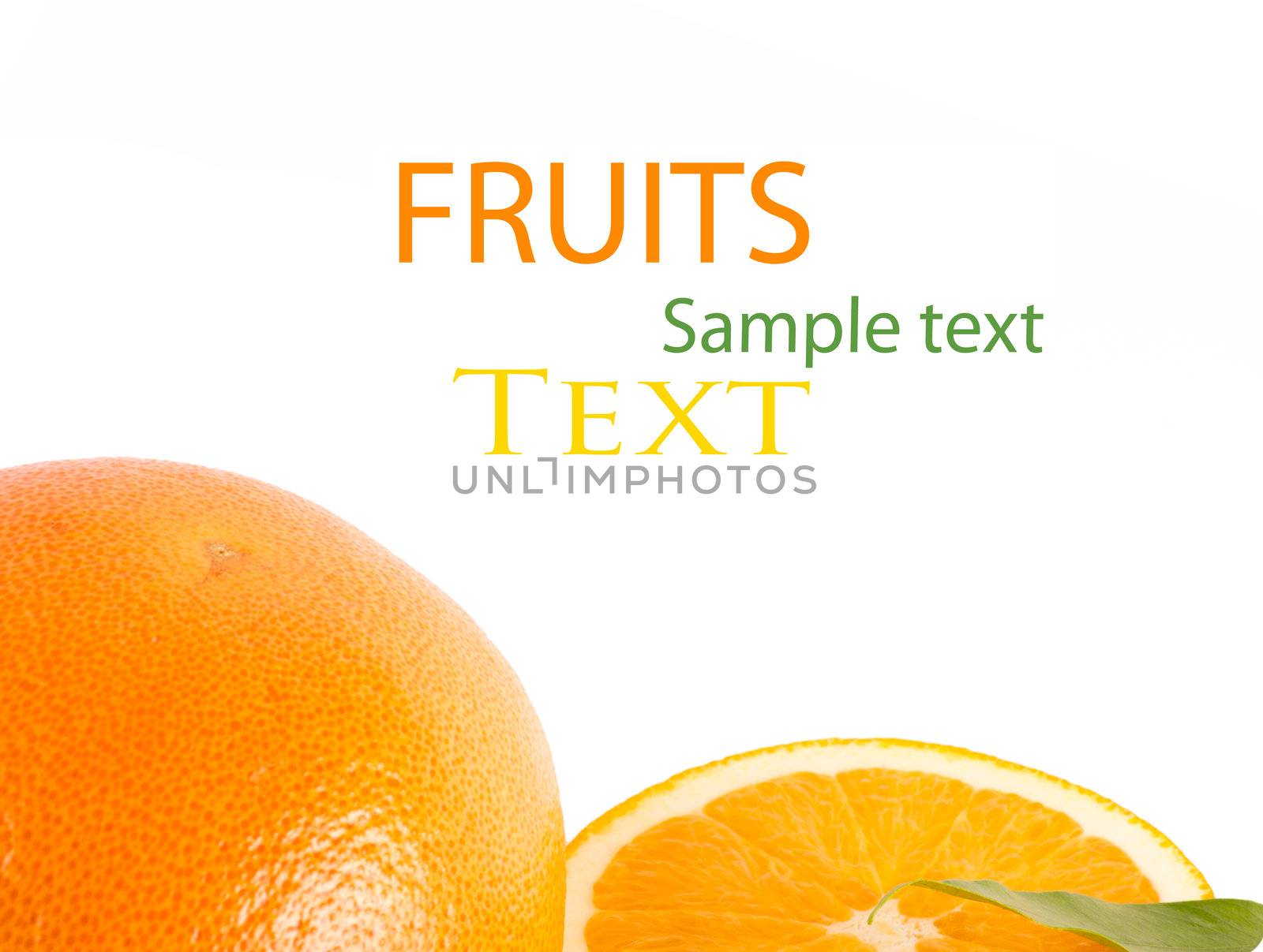 Vitamin C Overload, Stacks of sliced fruit isolated on white