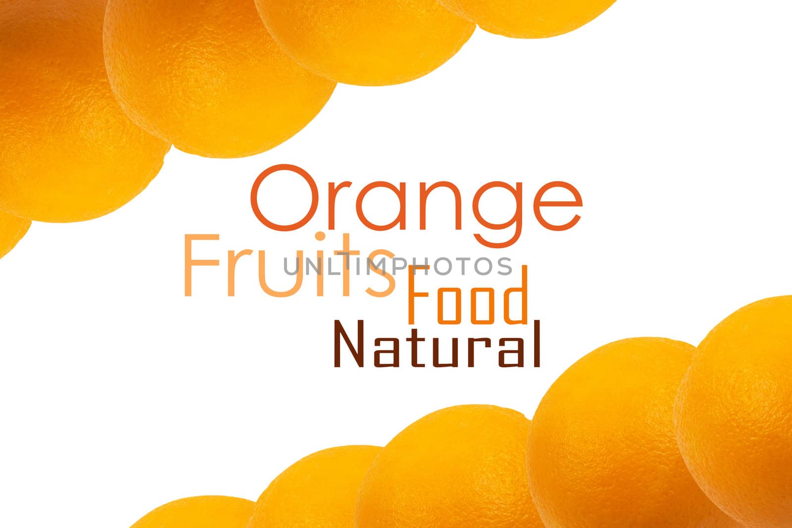 orange background isolated on white