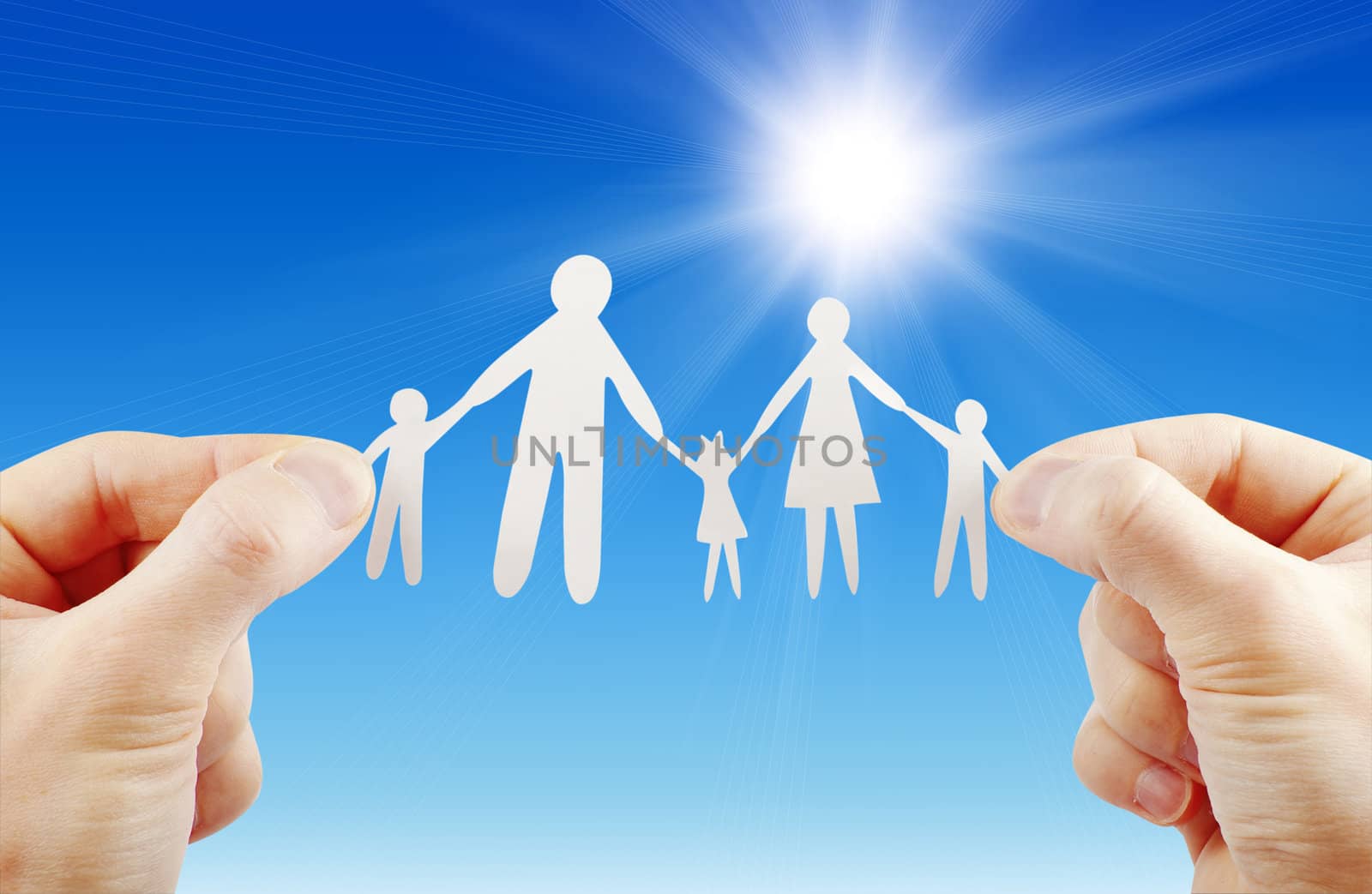 paper family in hands