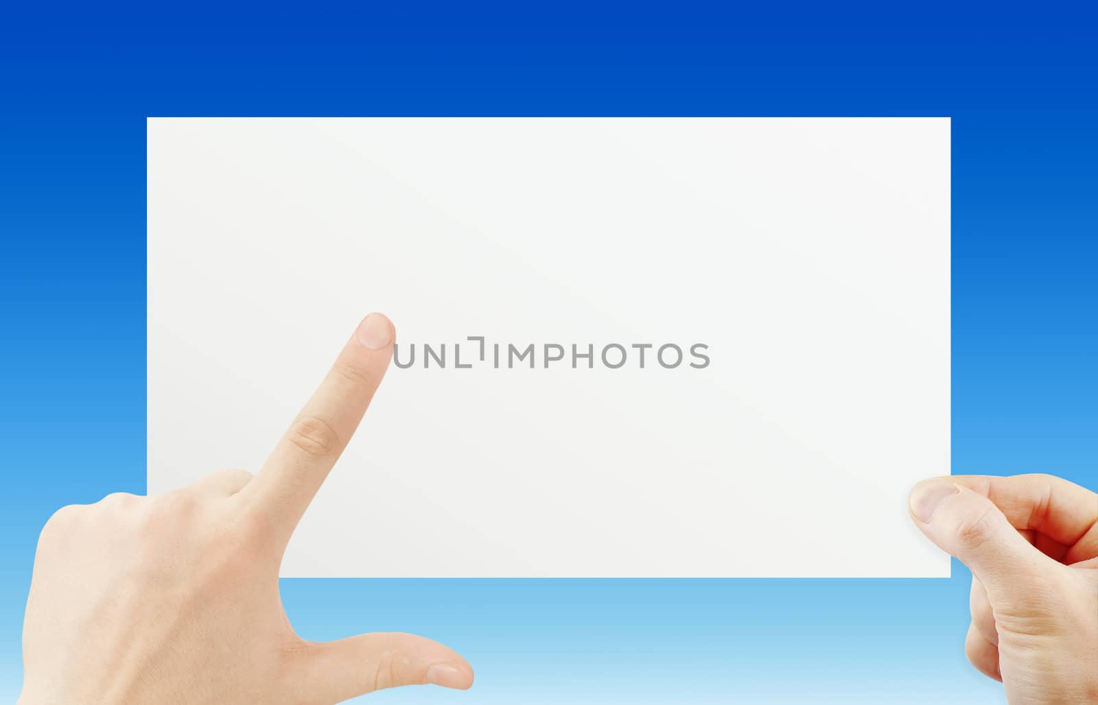 Hand holding paper