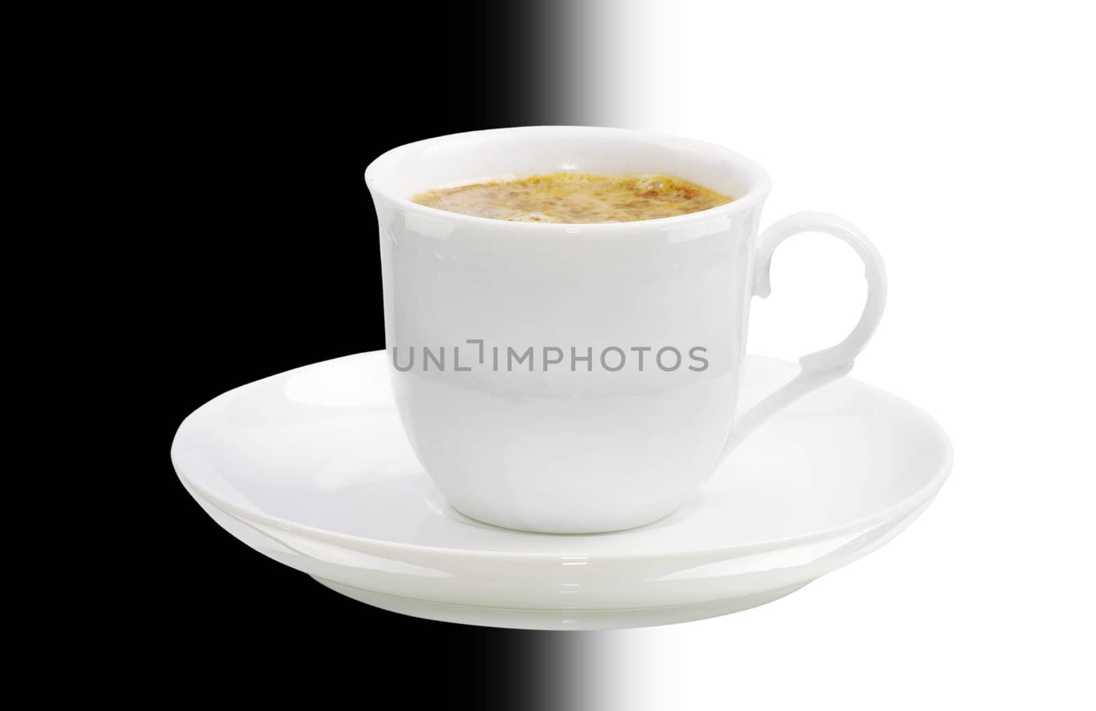 Coffee cup on white background