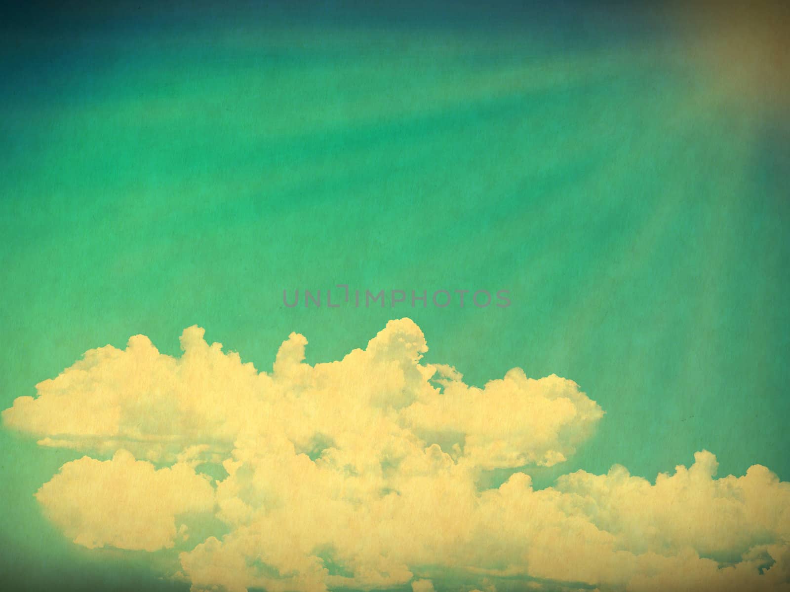 retro image of cloudy sky