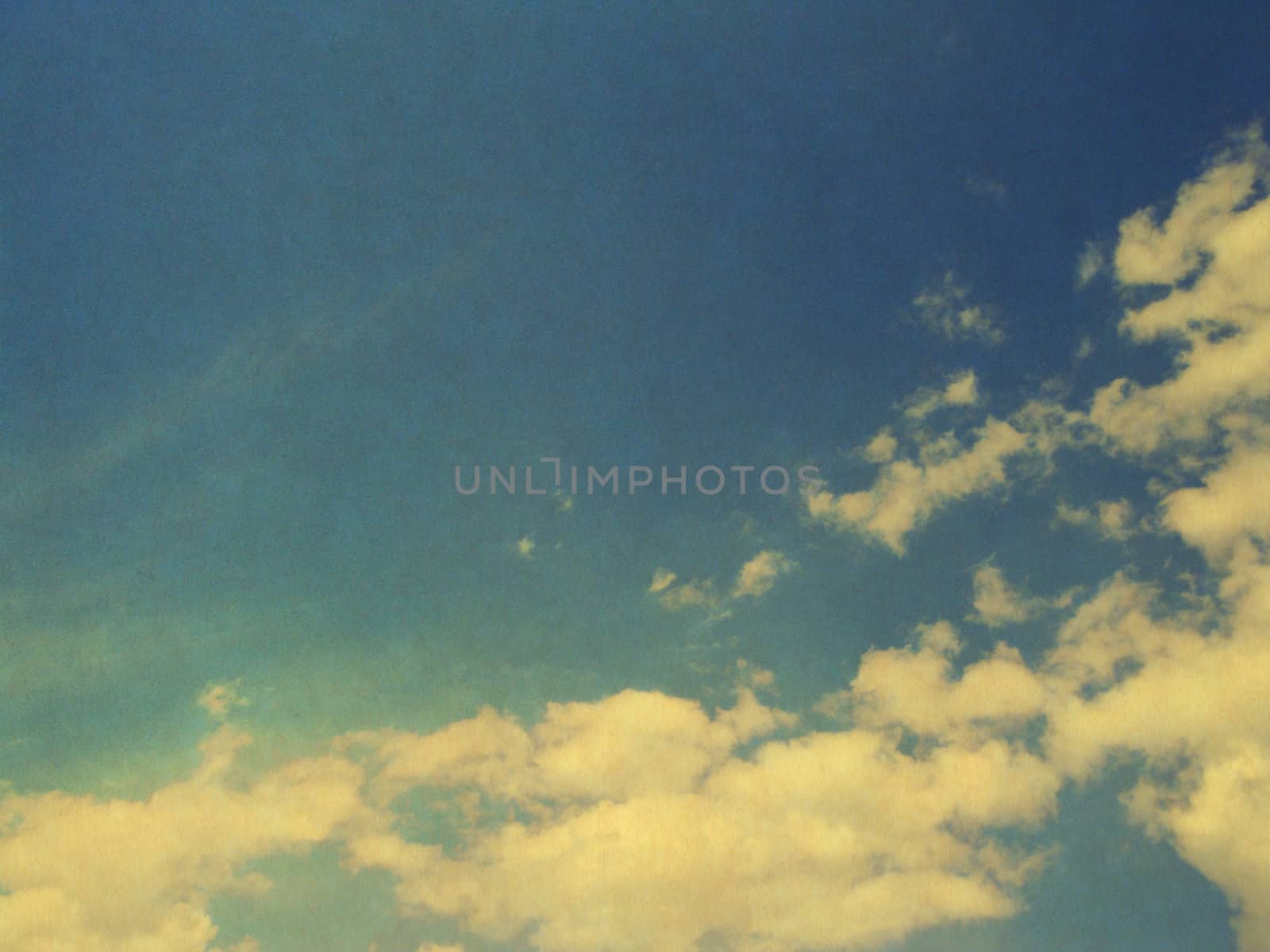 retro image of cloudy sky