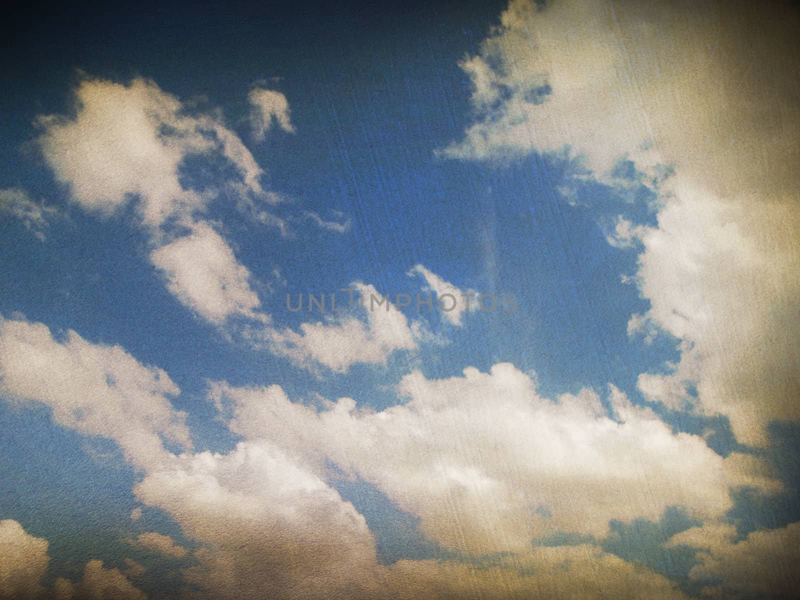 retro image of cloudy sky