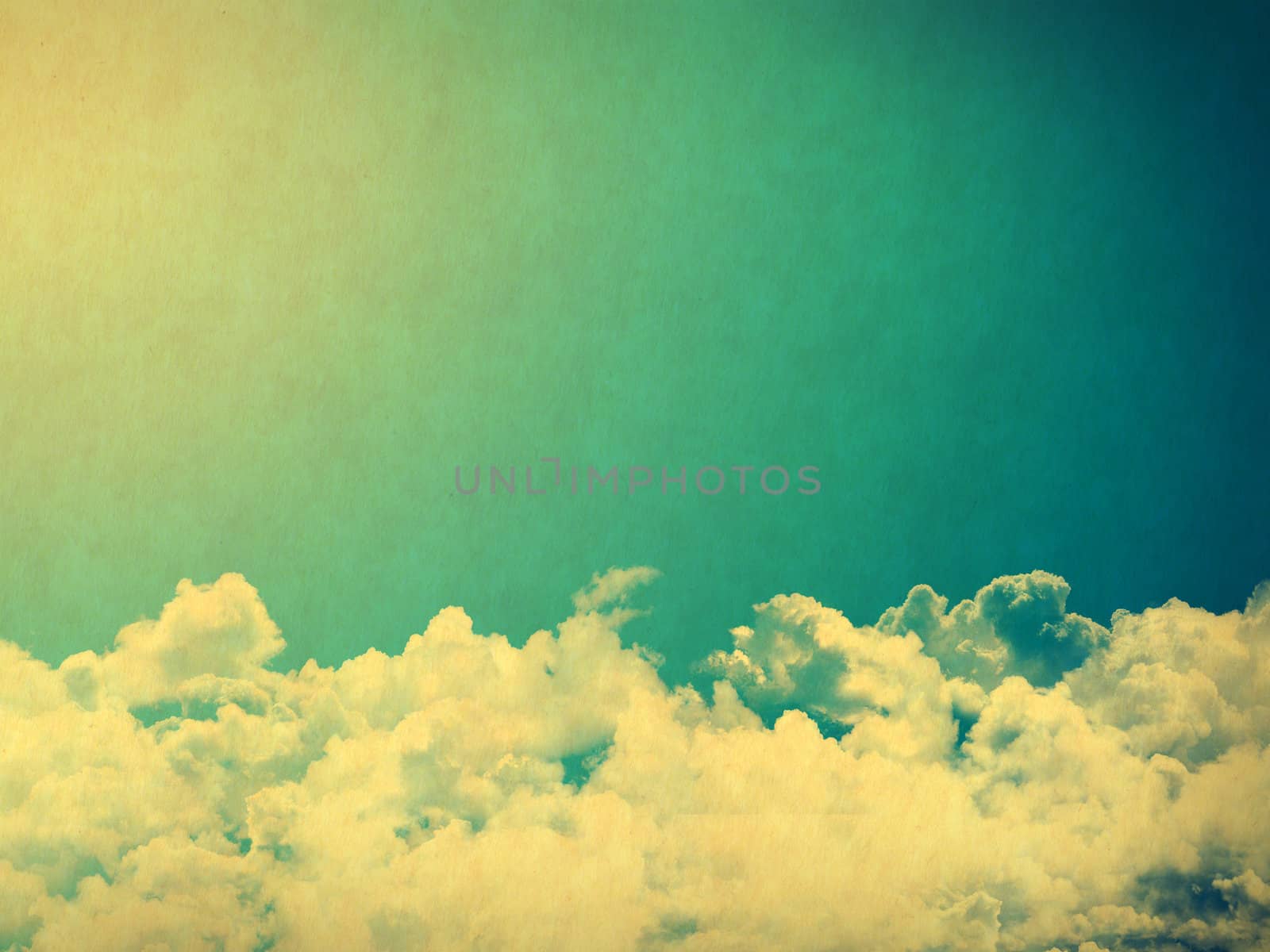 retro image of cloudy sky