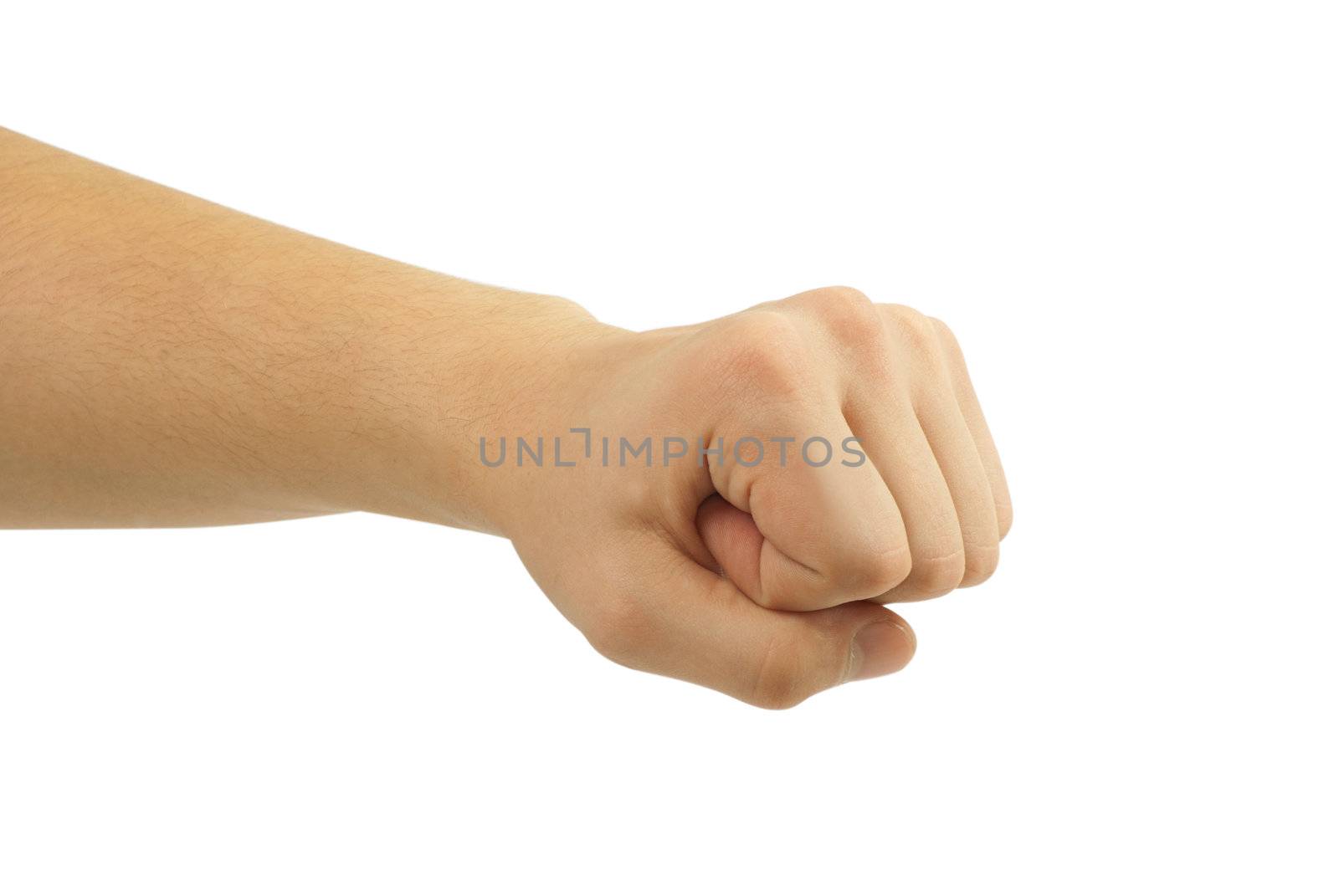 Strong boy fist hand