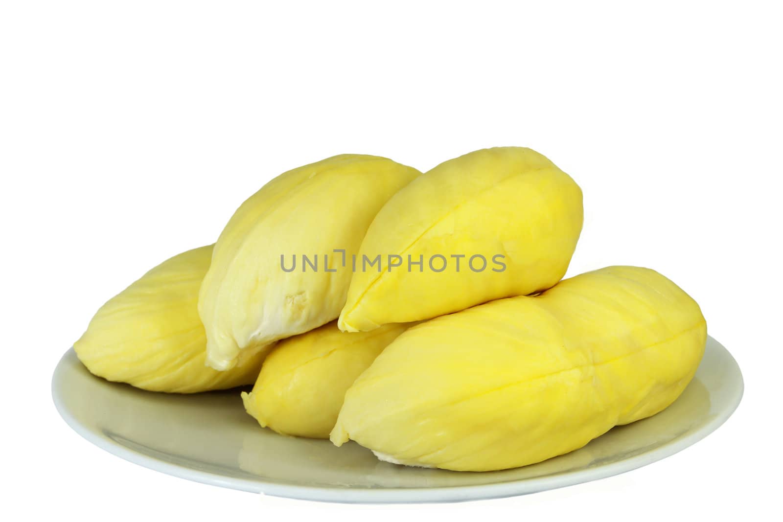A durians isolated on white background.