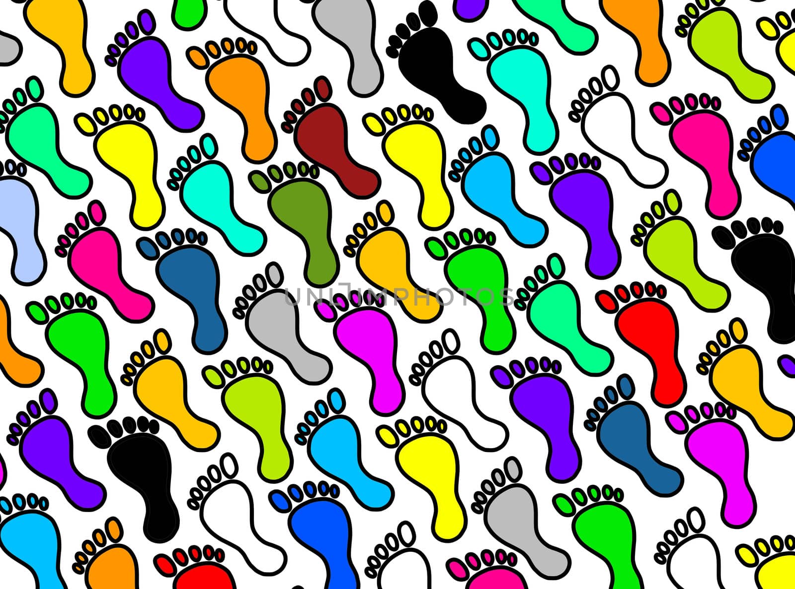 colorful feet background