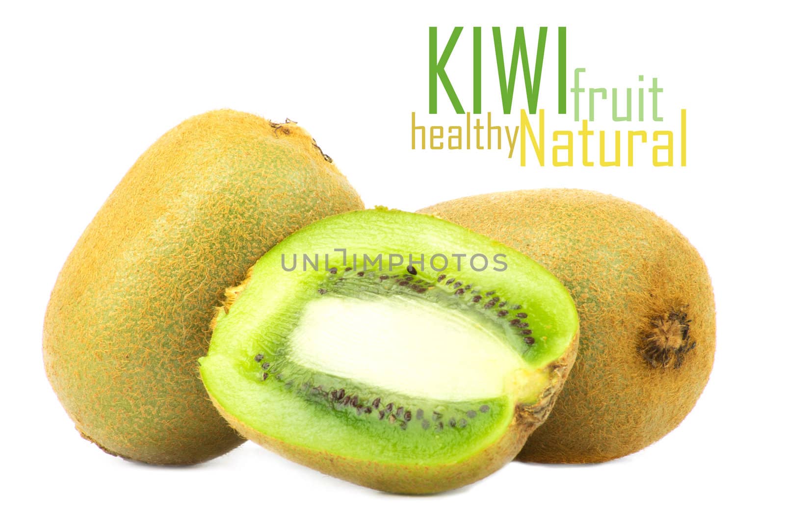 Kiwi fruit isolated on white background