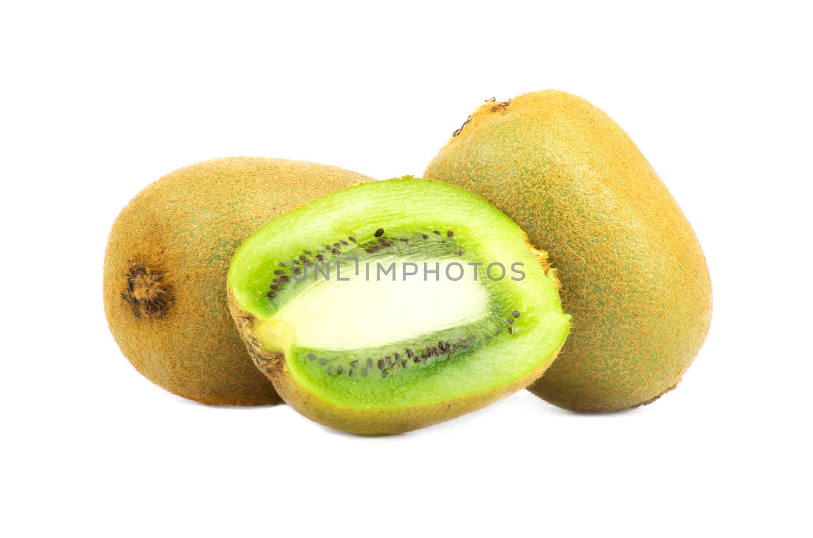 Kiwi fruit isolated on white background