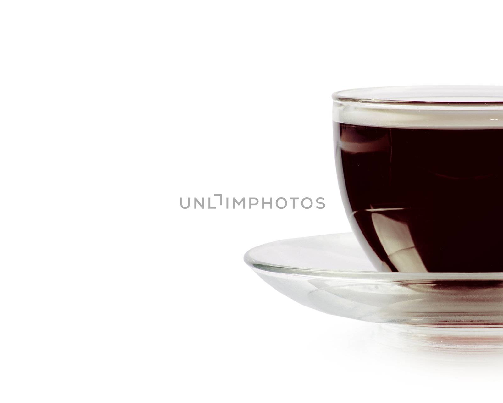 Espresso on white background