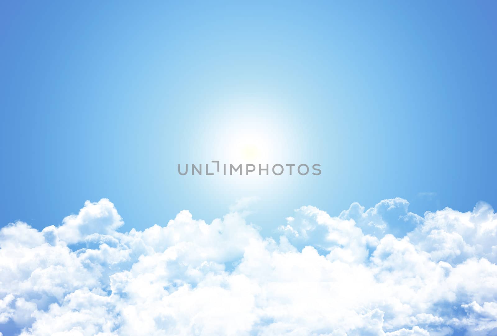 White clouds in blue sky