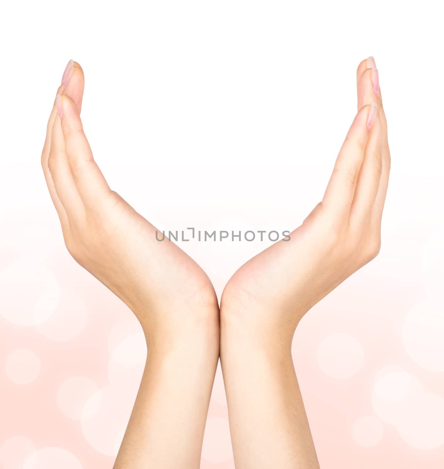 Woman hands as if holding something