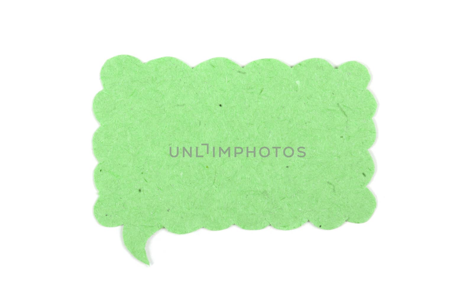 the thought of old paper isolated on white