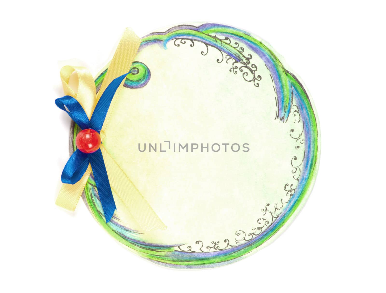 Greeting card isolated on the white background