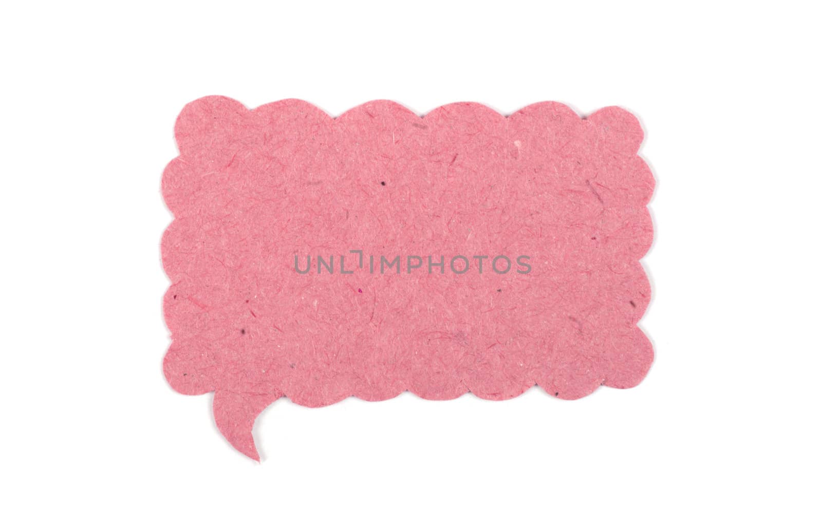 the thought of old paper isolated on white