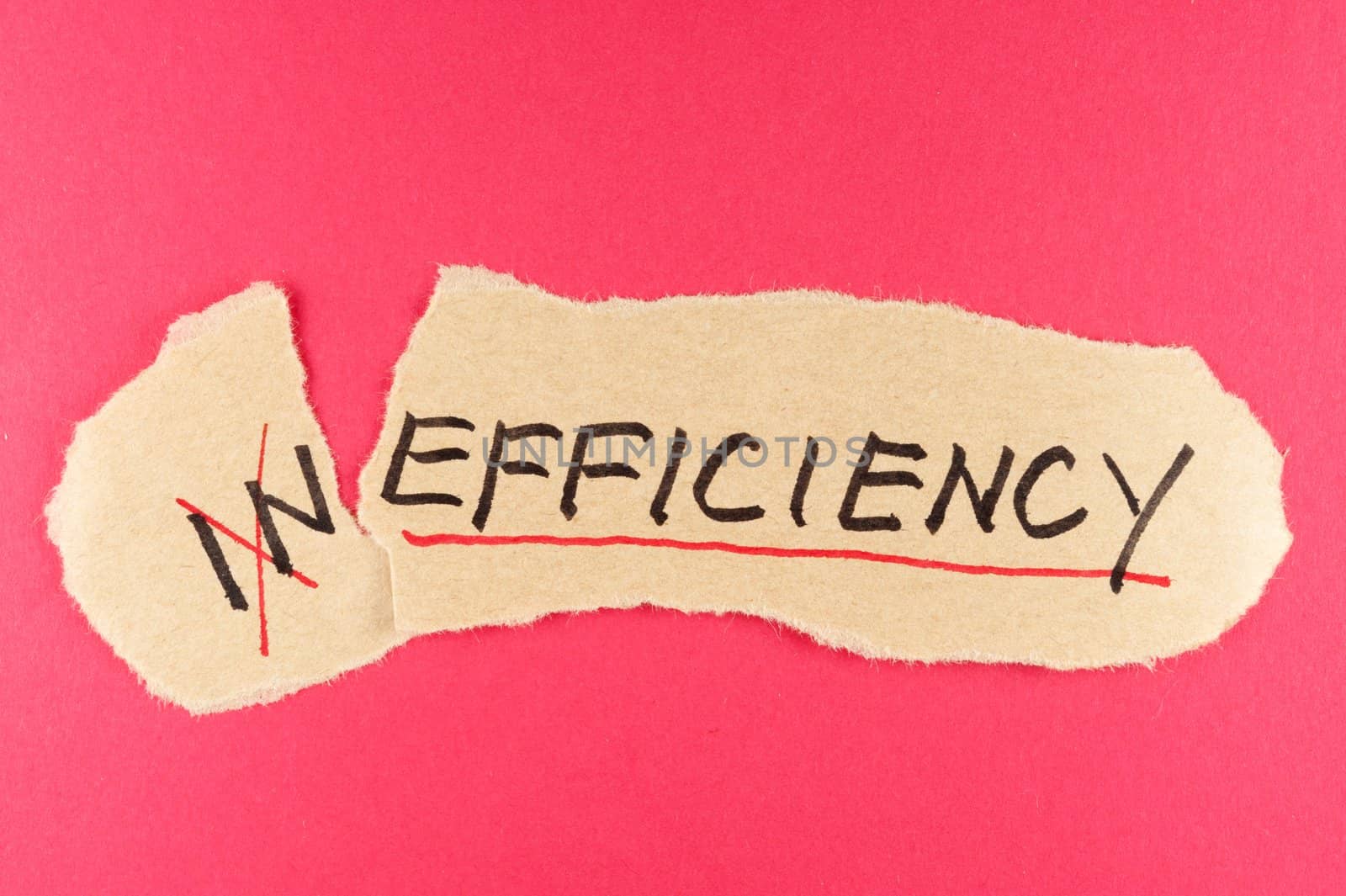 Alter Inefficiency word and changing it  to efficiency
