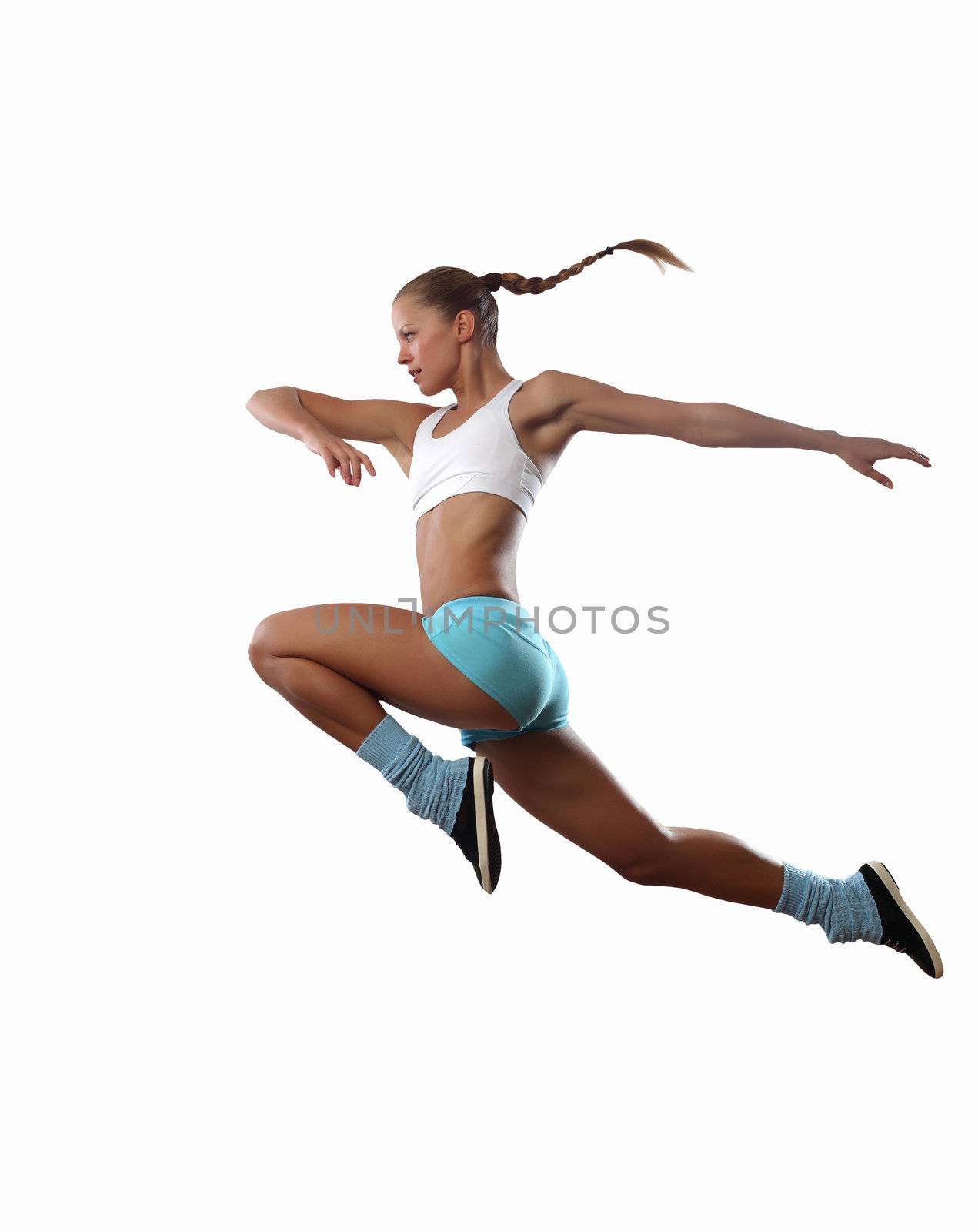 Image of sport woman jumping by sergey_nivens