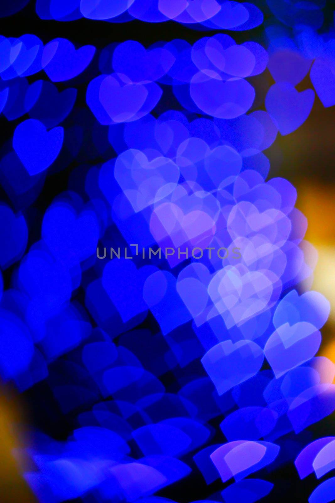 blue hearts bokeh as background by bajita111122