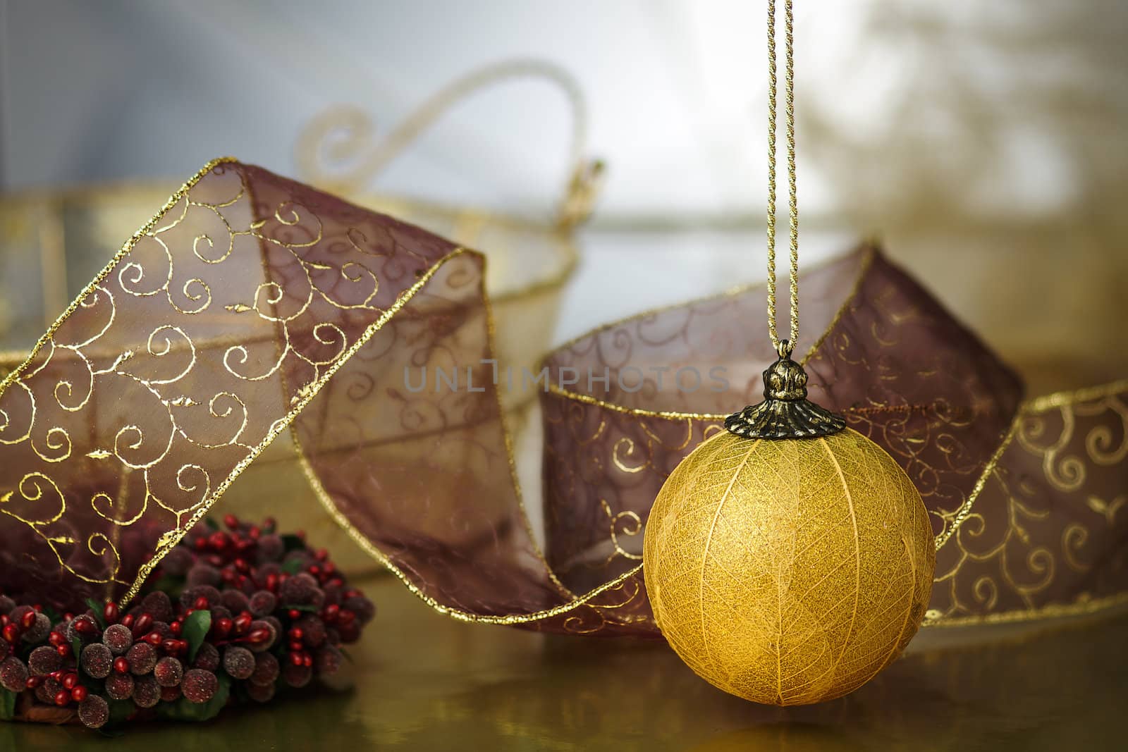 Gold Trimmed Holiday Background