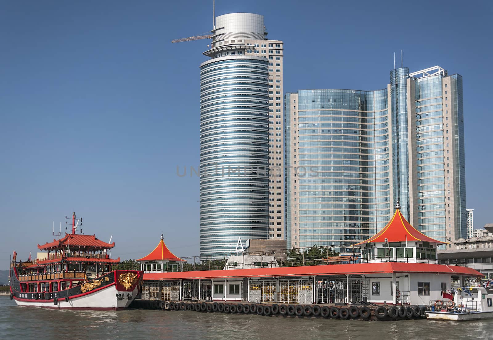 Harbor skyline, Xiamen, China