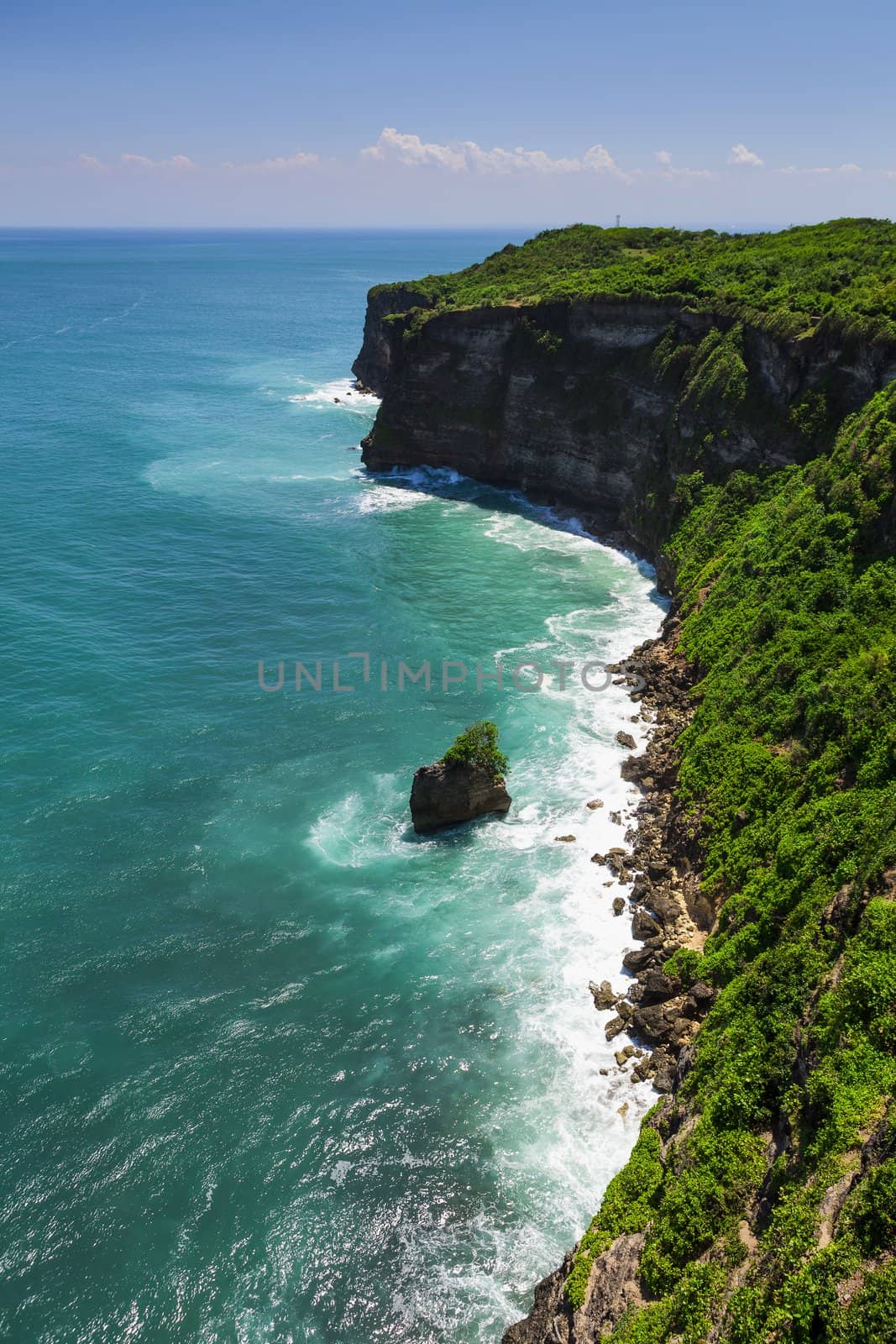 View of Pura Uluwatu temple in Bali island, Indonesia