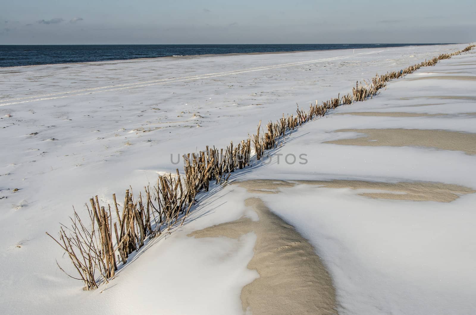 Sylt beach in winter times