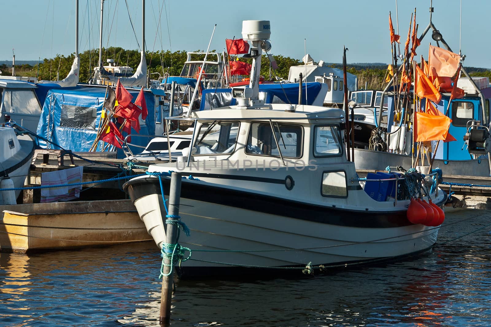 fishing boat ready to leave the harbour