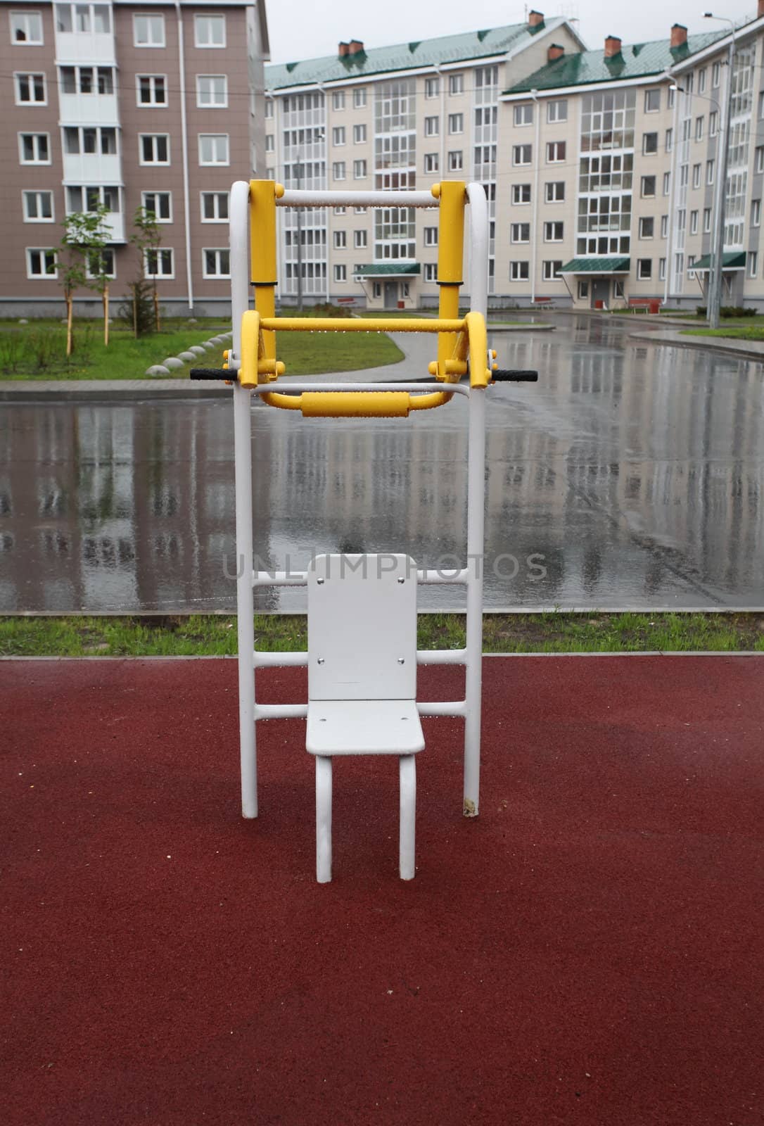 athletic gym machine at the municipal sports field