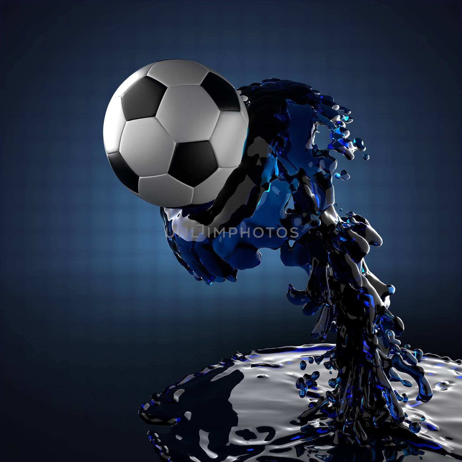 soccer ball in liquid by videodoctor