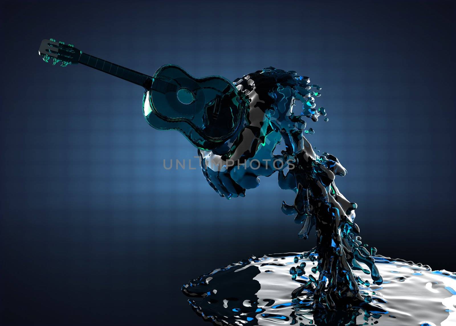 Guitar in water by videodoctor