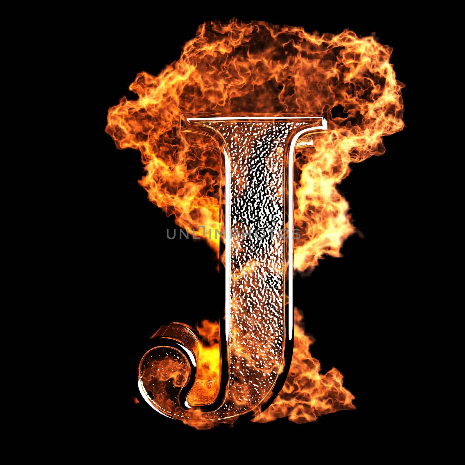 burning Letter made in 3D graphics
