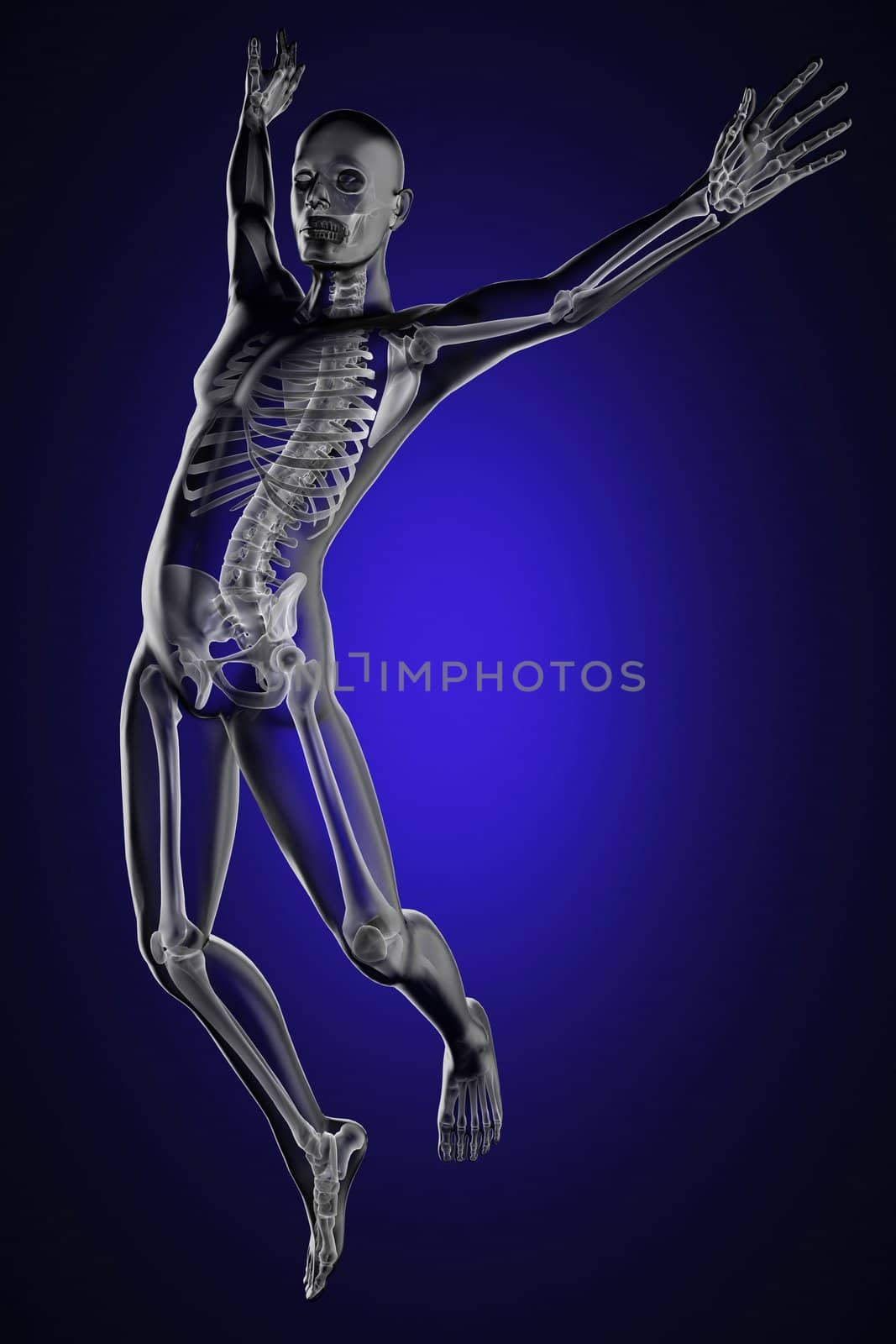 jump man radiography made in 3D