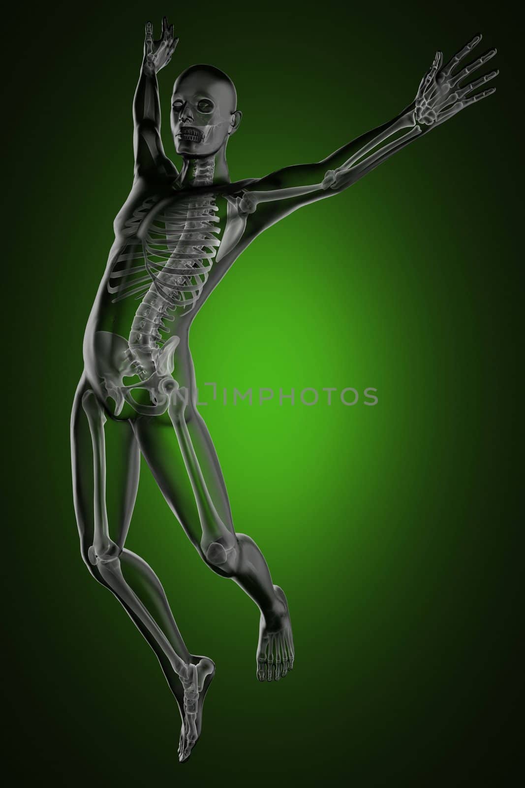 jump man radiography made in 3D