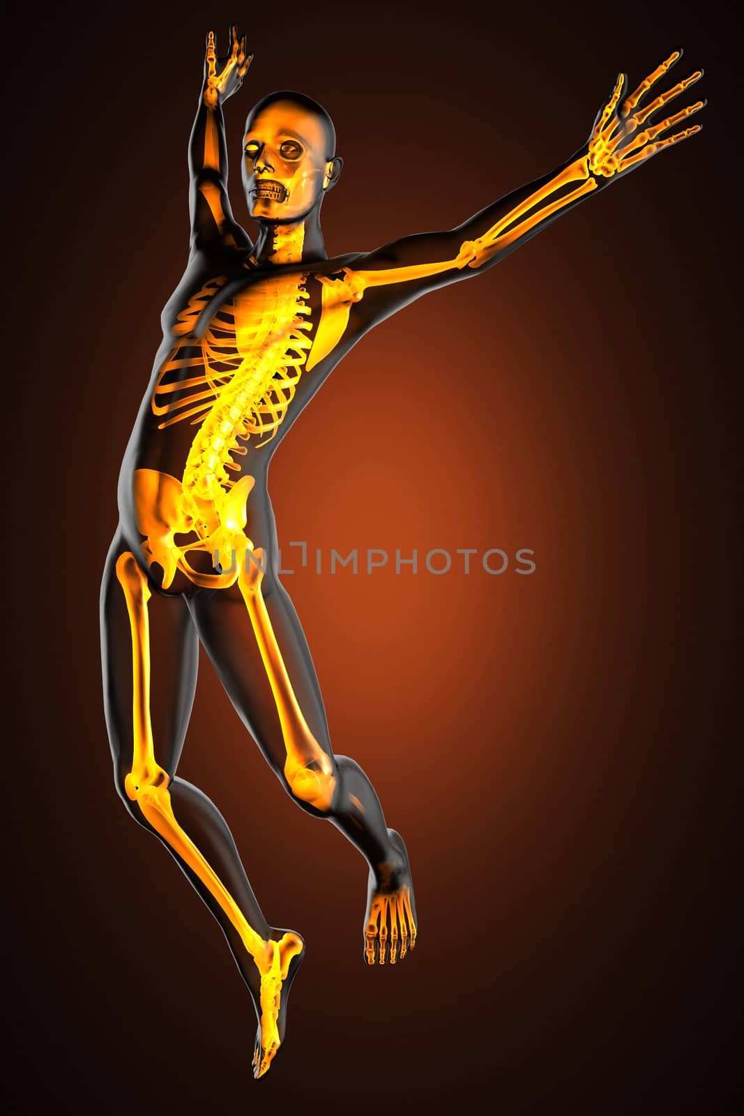 jump man radiography made in 3D