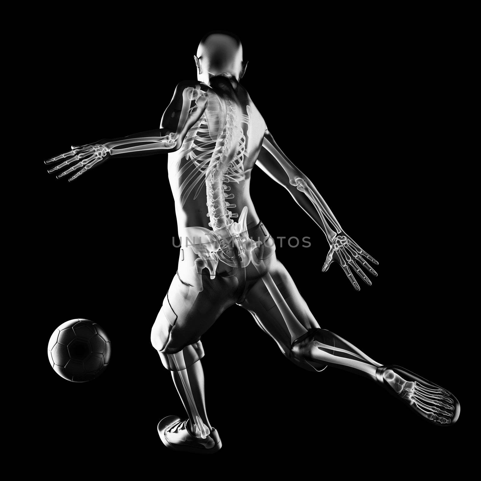 soccer game player made in 3D