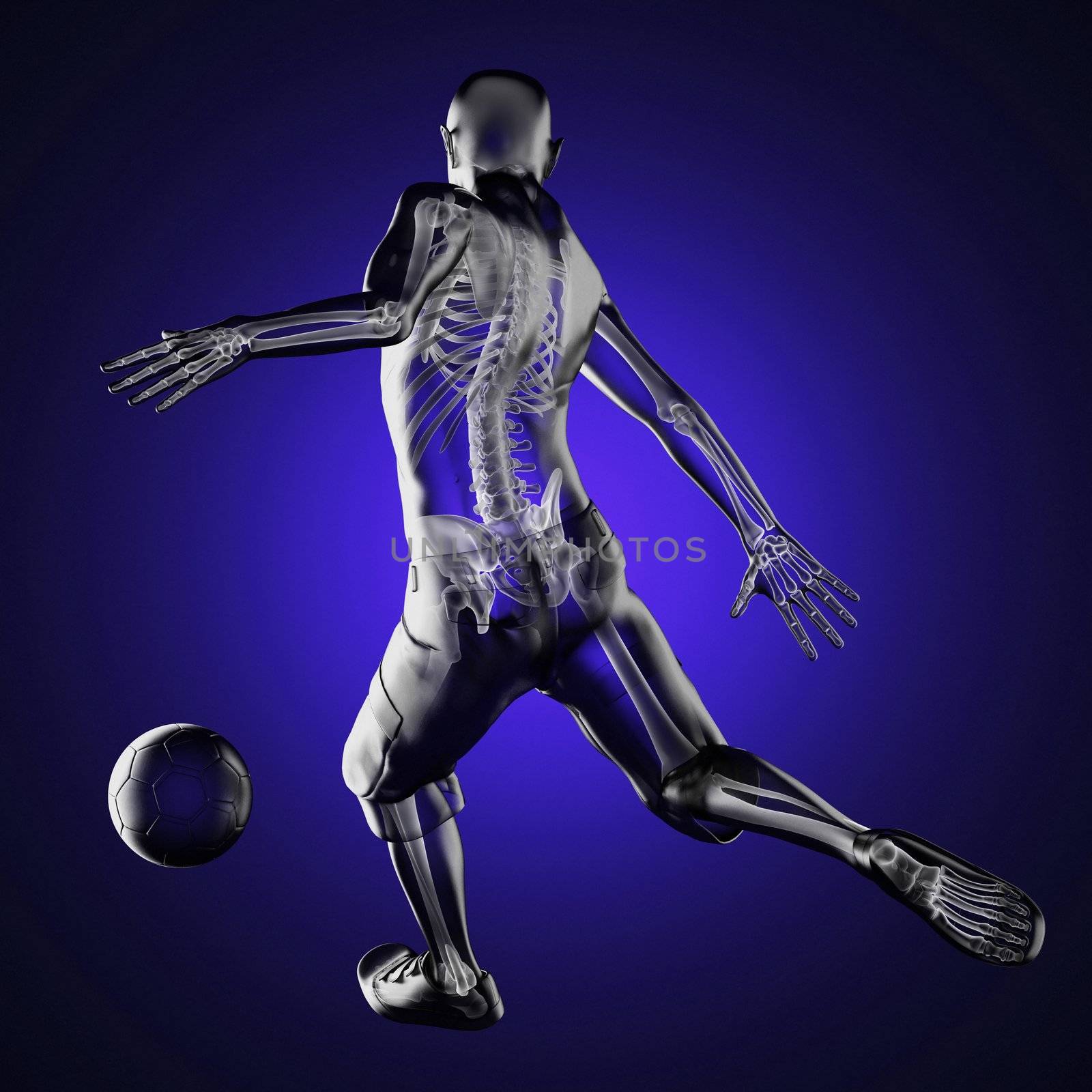 soccer game player made in 3D