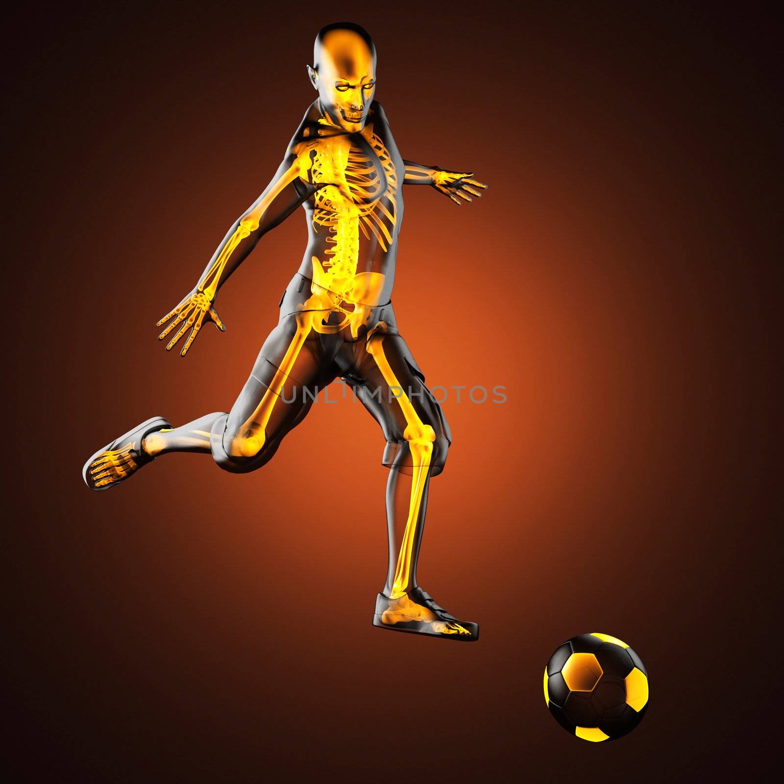 soccer game player made in 3D