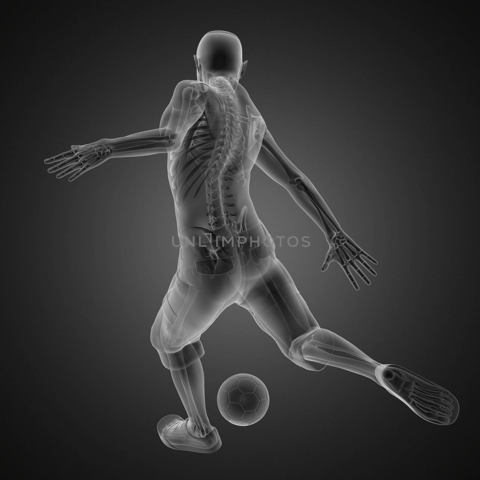 soccer game player made in 3D