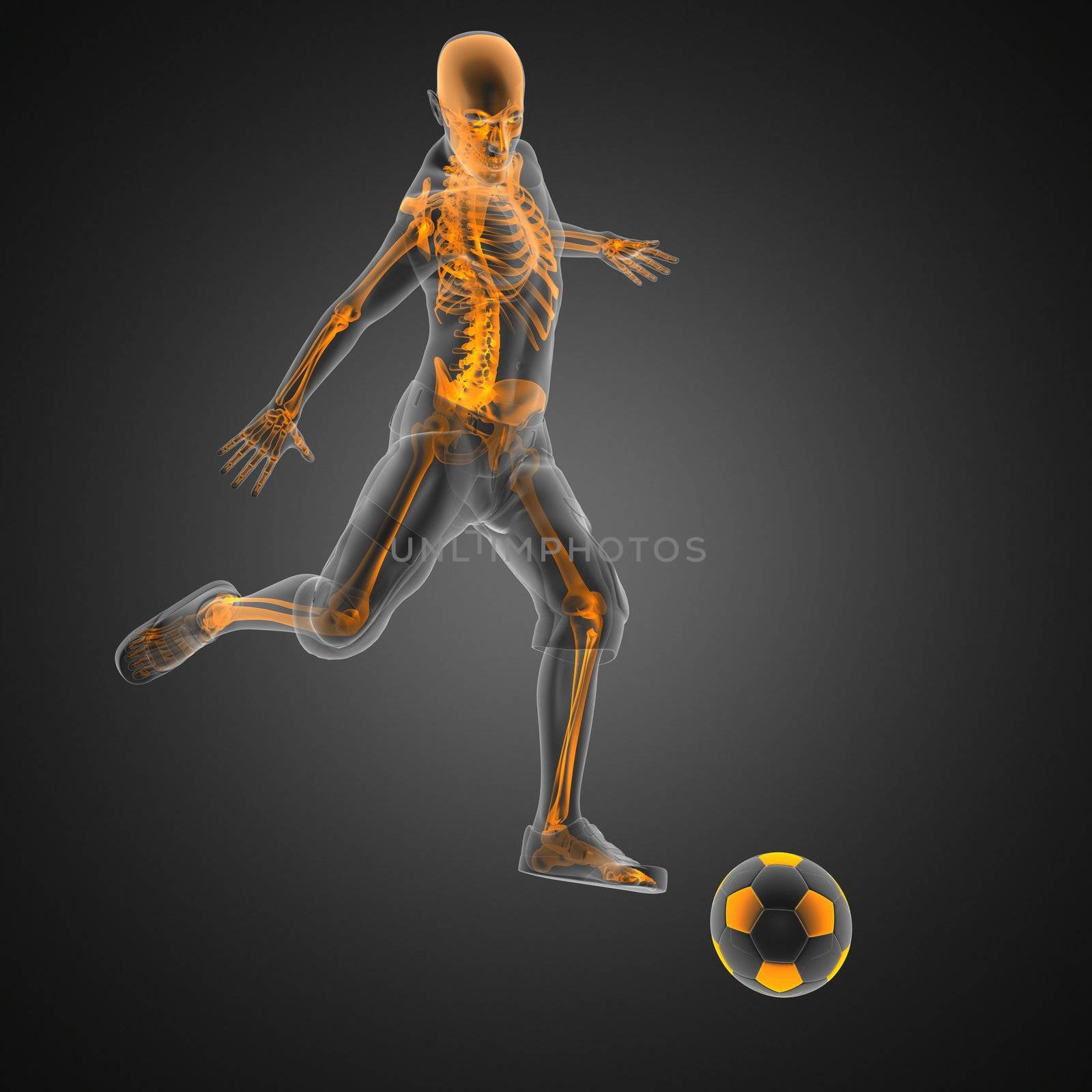 soccer game player made in 3D