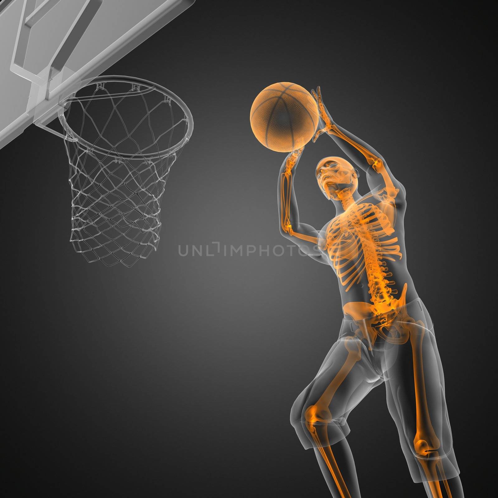 basketball game player made in 3D