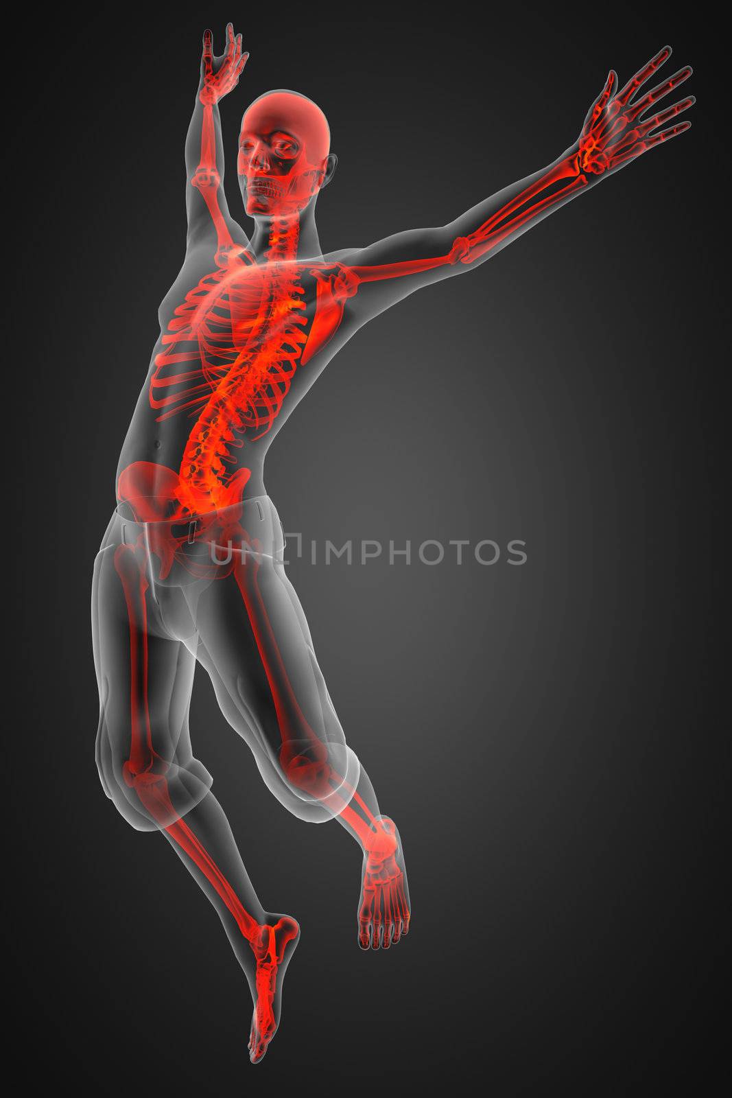 jump man radiography made in 3D