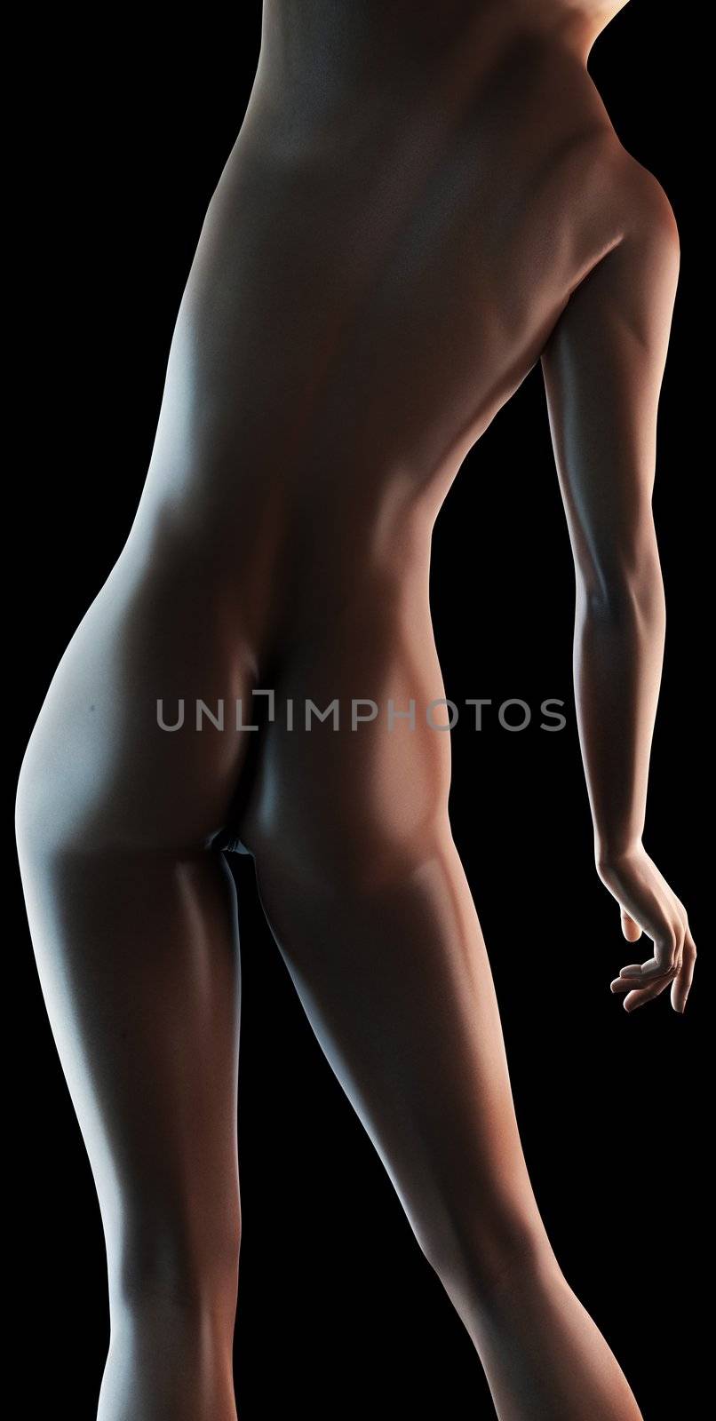 sexy nude woman made in 3D
